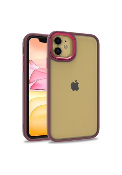 Apple Uyumlu iPhone 11 Kılıf Zore Flora Kapak Kırmızı