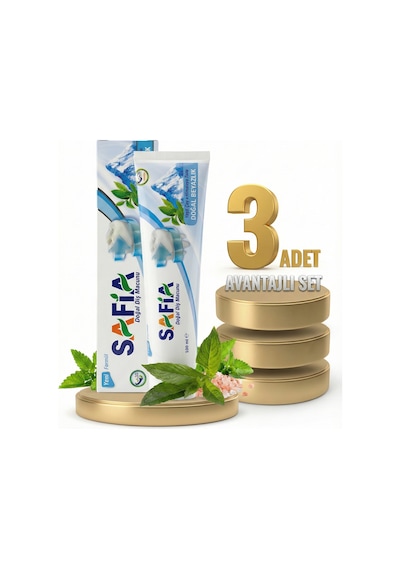 Safia Diş Macunu Yeşil Çay Ve Himalaya Tuzu 3x100 Ml