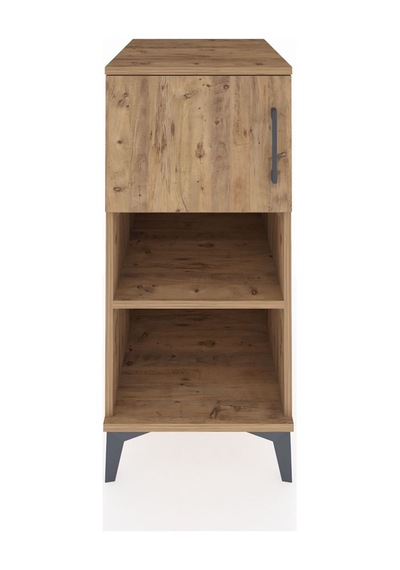 Kronos Komodin 2 Raflı Tek Kapaklı 44x59x96 Çam-çam Çam