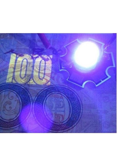 3W Uv Led 395-400Nm 10-15 Lumen 700 Mah 3.4-3.6V 20Mm Pcb Yıldız