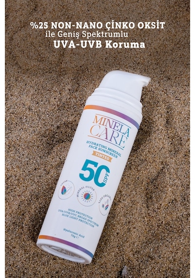 Minela Care Hydrating Mineral Filtreli Renkli Yüz Güneş Kremi SPF50 70 G