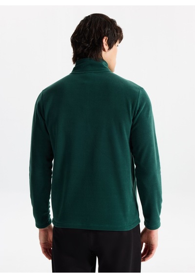 Discovery Expedition D5wm-swt3301 Yeşil Dik Basic Erkek Polar Sweatshırt Koyu Yeşil
