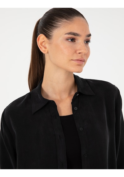 Pierre Cardin Kadın Gömlek Desenli 50292279-vr046 Siyah