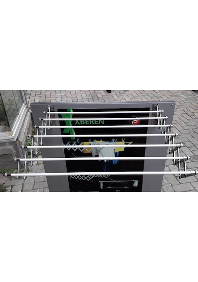 Maxas Xberen Katlanır Akordiyon Çamaşırlık - Ev Içi-Balkon-Otel 80 Cm - 7 Çubuklu-Beyaz