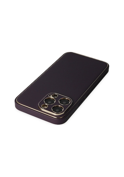 Apple iPhone Uyumlu 13 Pro Max Kılıf Coco Deri Silikon Kapak - Derin Mor Bzsxx00 1