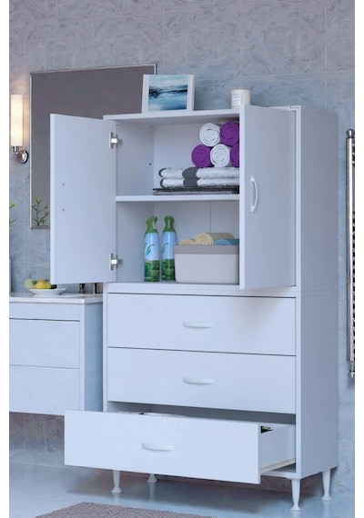 Eliusta Alia Çok Kullanışlı Dolap G:80 Cm Üst Bölme Kapaklı Alt Bölme Çekmeceli 80x138x32,5 Cm Modüler Dolap Beyaz Eliusta Alia Çok Kullanışlı Dolap G:80 Cm Üst Bölme Kapaklı Alt Bölme Çekmeceli 80x138x32,5 Cm Modüler Dolap Beyaz
