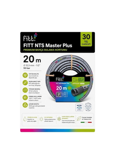 Nts Master Plus Ultra Dayanıklı Bahçe Sulama Hortumu 20 Metre