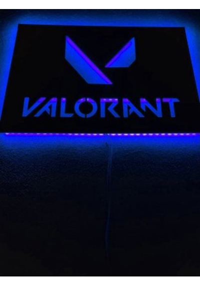 Valorant Led Işıklı Ahşap Tablo (523524611)
