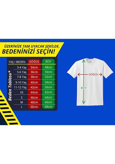 Alpşan Ticaret Kovboy Baskılı Tişört Çocuk Tişört Kovboy Unisex Yetişkin Tişört Beyaz