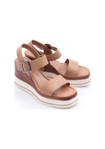 Dgn 400-24170 Kadin Mega Kalin Taban Sandalet Capıcıno