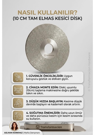 Profesyonel Full Elmas Disk 100mm - Granit, Seramik, Metal Kesme &amp Bileme Taşı 723178