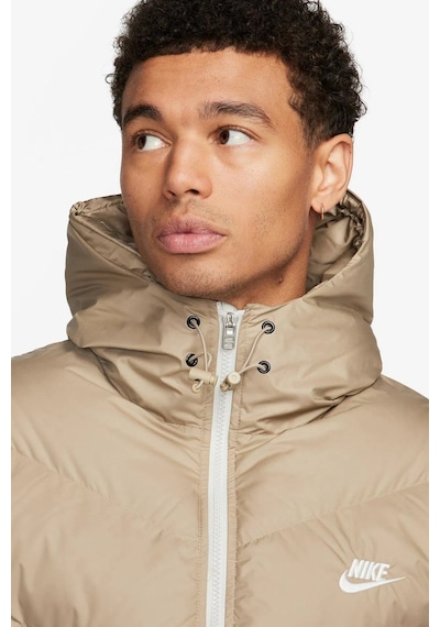 Nike Stormfit Primaloft Synthetic Fit Jacket Rahat Kalıp Kapüşonlu Mont Krem-bej Krem