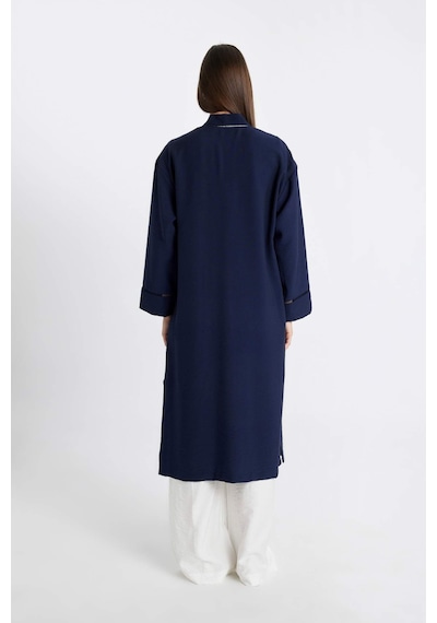 Defacto Relax Fit Hakim Yaka Kimono C9691AX24SMNV31 Lacivert