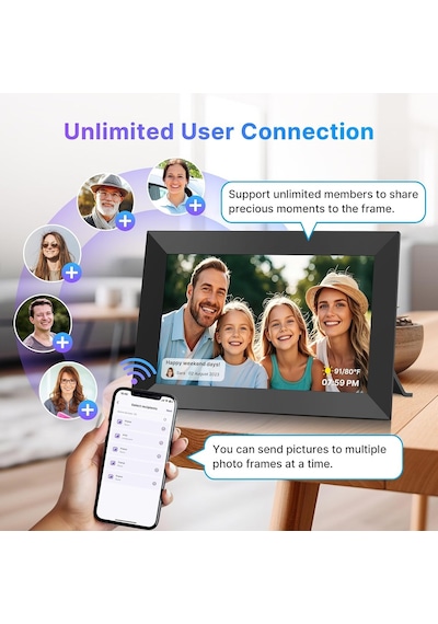 Uhale 32 Gb Depolama 10.1 İnç Dijital Fotoğraf Çerçevesi, Elektronik Wifi, Sd Kart Yuvası, Bilgisayar Ips Dokunmati Diğer