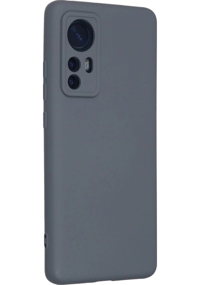 Xiaomi Mi 12 Kılıf Nano İçi Kadife Silikon - Gri Düz Renkli