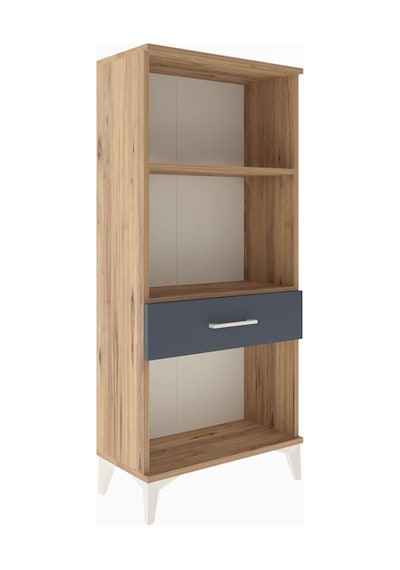 Arges Dolap 2 Raflı Tek Çekmeceli 60x30x134 Çam-antrasit Atlas Çam