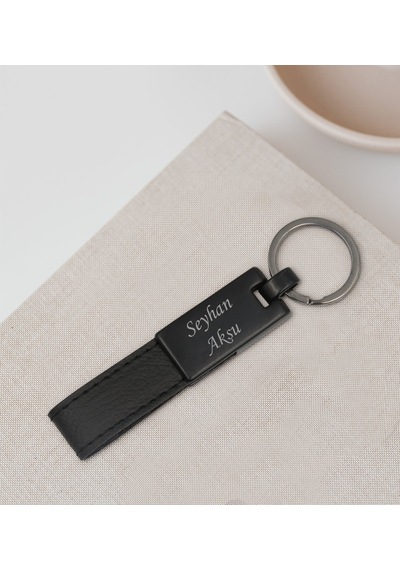 BK Gift Kişiye Özel İsimli 2407 Metal Suni Deri Anahtarlık
