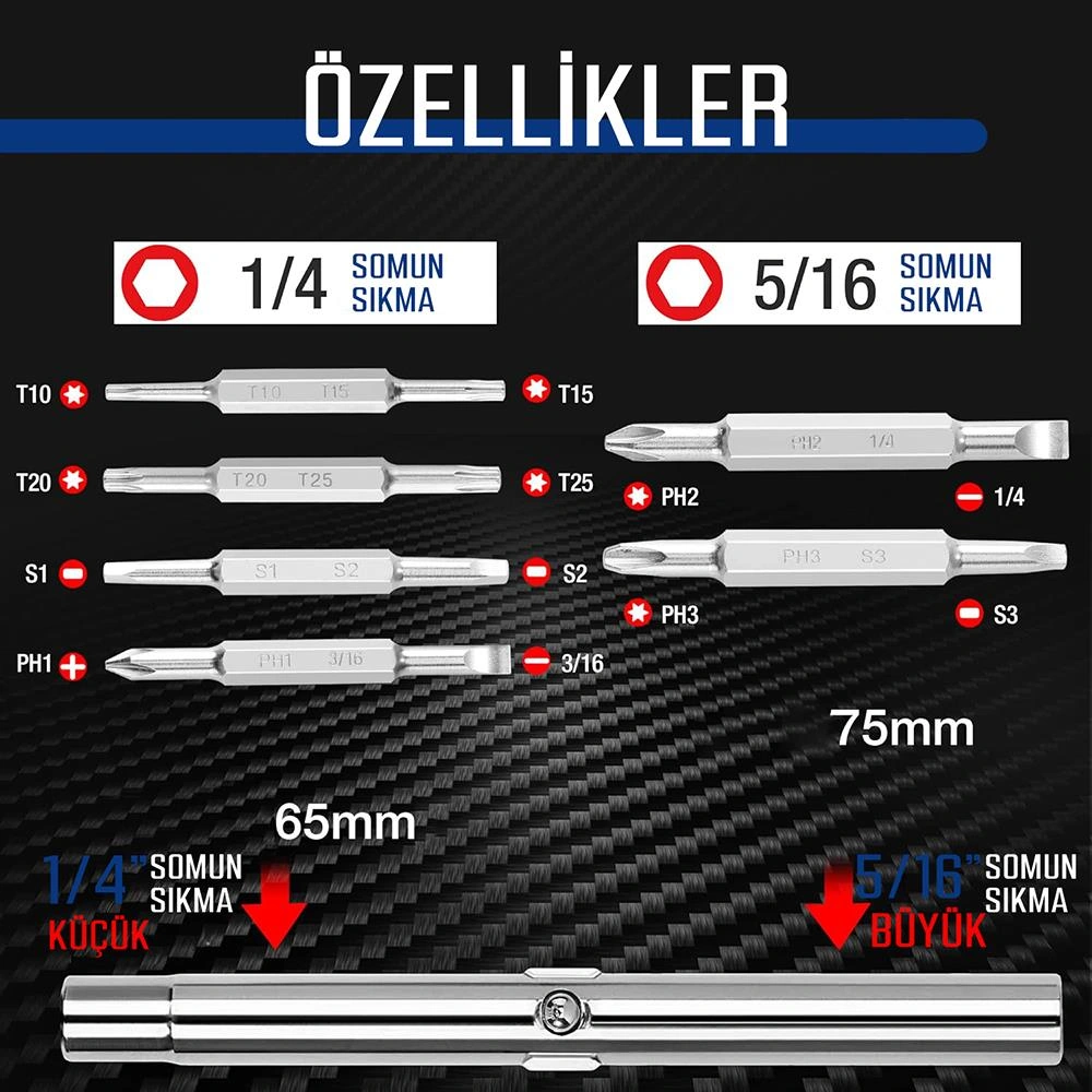 Workpro Wp221306 15-ın-1 Çok Fonksiyonlu Değişken Uçlu Profesyonel Tornavida Seti + Bel Askı Kılıfı