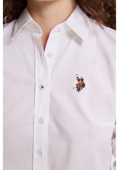 U.S. Polo Assn. Kadın Beyaz Uzun Kollu Basic Gömlek 50333777 Vr013