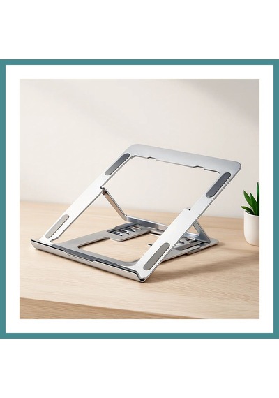 Trendexa Katlanabilir Alüminyum Laptop Stand 6 Açılı Gümüş Mac