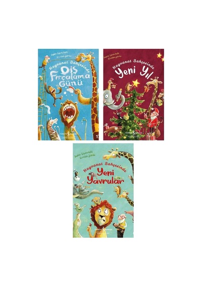 Hayvanat Bahçesinde Diş Fırçalama Günü+yenil Yıl+yeni Yavrular 3 Kitap Set