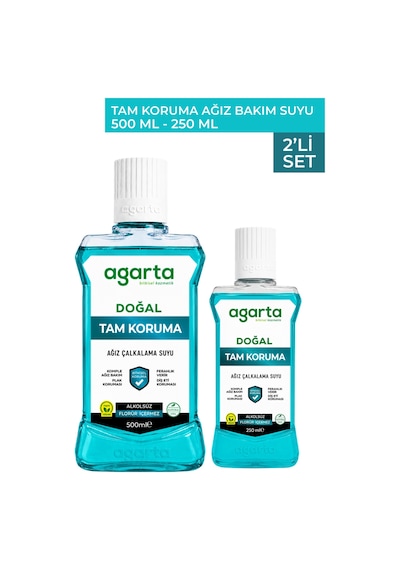 Agarta 2 Li Avantajlı Tam Koruma Ağız Bakım Seti 500 Ml Ve 250 Ml