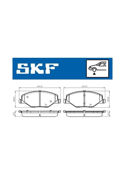 Skf Vkbp80628 Fren Balatası Ön Skoda Fabia 11/11 6ru698151-6ru698151a-6ru698151