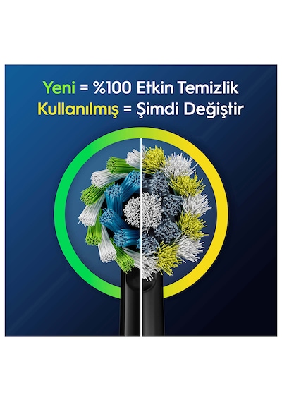Oral-B Pro Cross Action X-filament 4 Adet Siyah Şarjlı Diş Fırçası