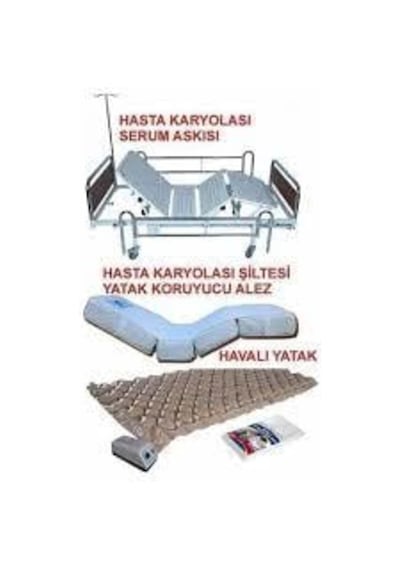 2 Motorlu Hasta Yatağı+havalı Şişme Yatak+alez