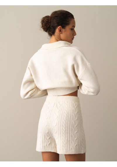 Xint Ekru Regular Fit Triko Şort 850855