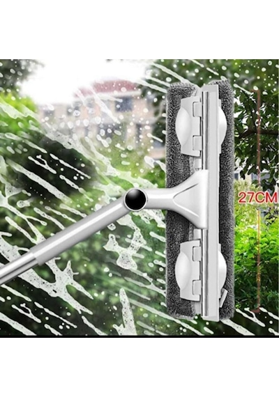 Mikrofiber Cam Silme Mopu Aparatı Profesyonel Set 360 Derece Oynar Başlıklı Mikrofiber , Çekçekli Teleskopik Cam S Diğer