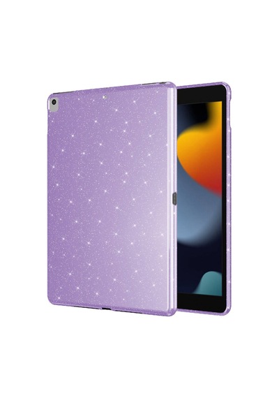 Xemu Apple Uyumlu iPad 10.2 8 Nesil Simli Parlak Görünümlü Tablet Koton Kılıf-p Tablet Kılıfı
