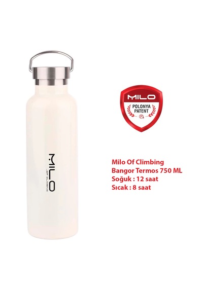 Milo Of Climbing Bangor 750 Ml Çelik Termos Beyaz