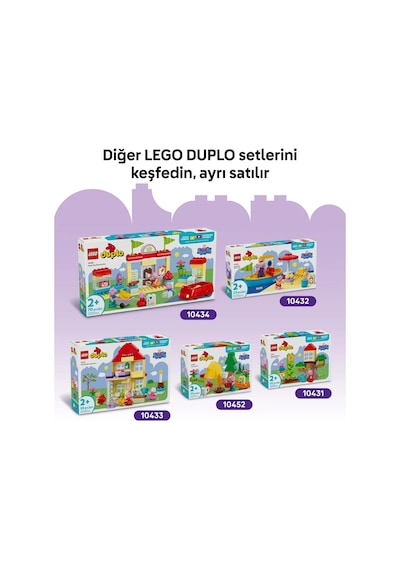 LEGO® DUPLO® Peppa Pig Lunapark 10453 - 2 Yaş ve Üzeri Çocuklar için Yaratıcı Oyuncak Yapım Seti (53 Parça)