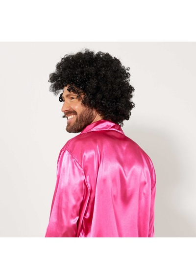 Siyah Renk Kıvırcık Afro Bonus Peruk Çok Renkli