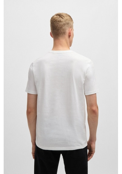 Hugo Boss Erkek T-shırt 50508584-100 50508584-100 Beyaz Beyaz