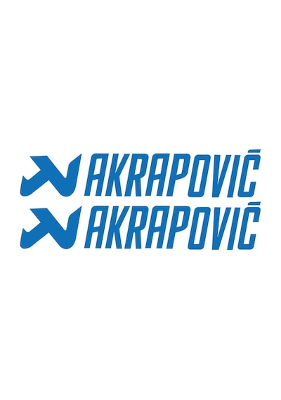 Cfmoto 250 Nk Akrapovic Orta Şase Tasarım Motosiklet Sticker Etiket Modeli Mavi