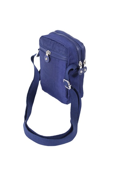 M 227 Mega Bag Krinkıl Kumaş Unisex Küçük Omuz Çantası, Telefonluk Lacivert