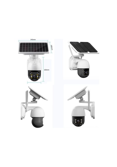 Zenvia Wifi Uygulamalı Gece Görüşlü Solar Güneş Enerjili Kamera Akıllı Dış Mekan Güvenlik Kamerası Znv2026