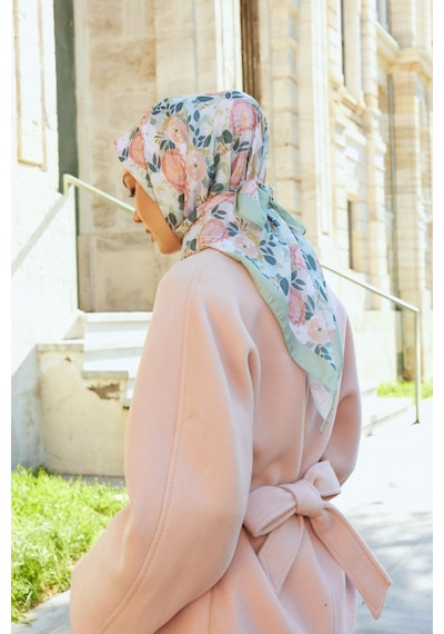 Mirsoy Scarf Dijital Soft Fiora Desen-soft Yeşil Soft Yeşil