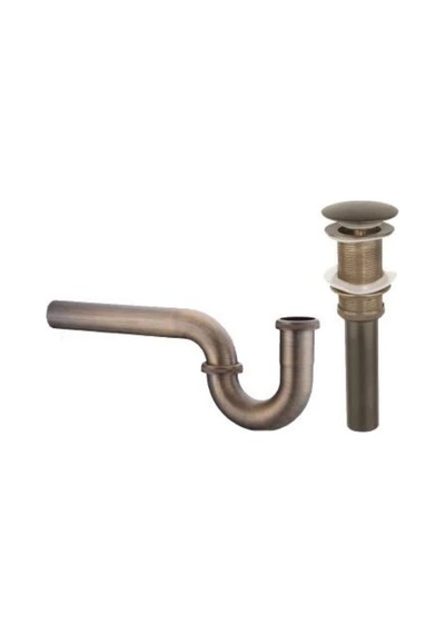Antik Lavabo Sifonu Pop Up Süzgeçli
