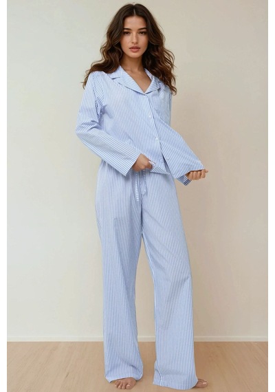 Hiccup Çizgili Pamuklu Pijama Takımı Çok renkli