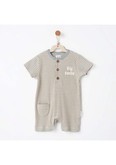 Andywawa Bebek Tulum Romper Bamboo Strıped Anw-ac26671 Mavi