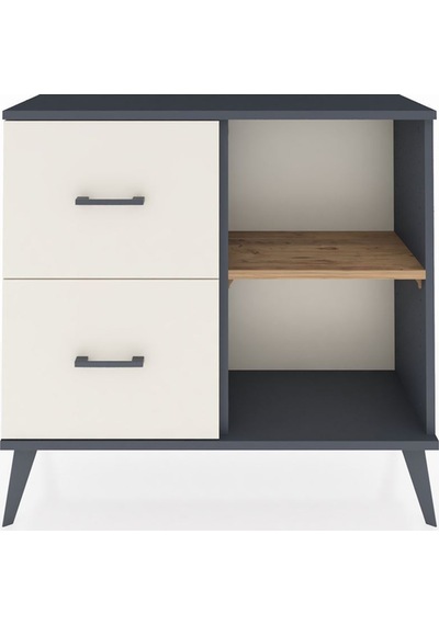 Arges Şifonyer Tek Raflı 2 Çekmeceli 88x30x80 Antrasit-çam/aytaşı Çam/aytaşı Arges Şifonyer Tek Raflı 2 Çekmeceli 88x30x80 Antrasit-çam/aytaşı Çam/aytaşı