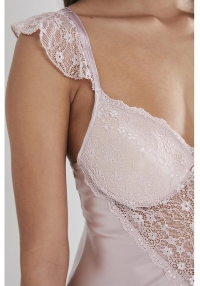 Pierre Cardin Midi Dantel Sabahlık Gecelik Set 4240 001