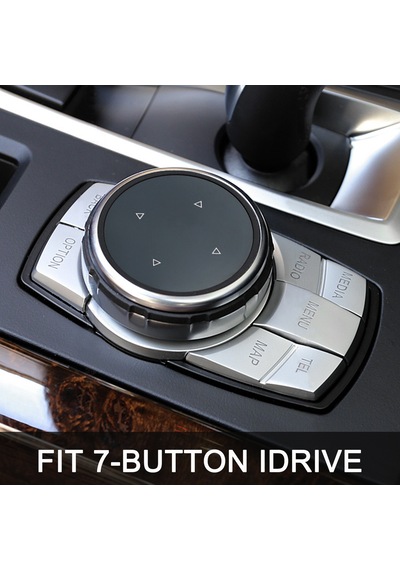 Geeroyoo Bmw F10 F20 F30 1 3 5 Serisi İçin Nbt Kontrol Düğmesi Kapak - Abs Krom Kaplama + Temperli Cam