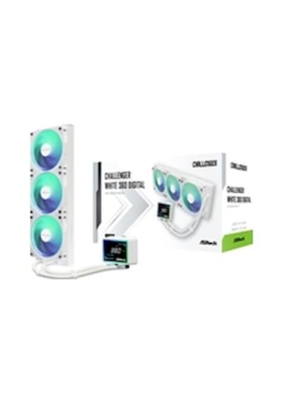 Asrock Challenger White 360mm Aıo Liquid Cooler 3" Lcd Pump 90-acla36-waaga6
