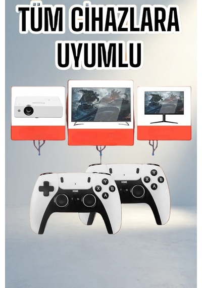 Çift Kollu Retro Oyun Kolu Yüksek Çözünürlük 3d Oyun Deneyimi