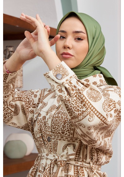 Silk Home Düz Renk Twill Eşarp Çimen Yeşili