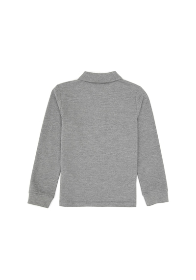 U.S. Polo Assn. Erkek Çocuk Gri Melanj Basic Polo Yaka Sweatshirt 50313790-VR086